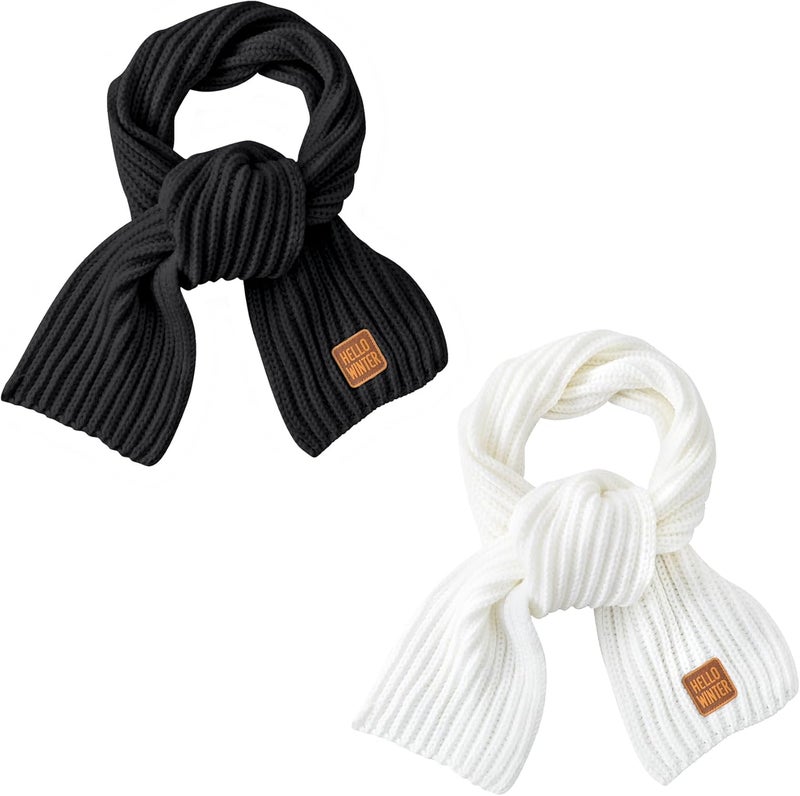 Hello Winter Kids Scarf Winter Neck Warmer Toddler Neck Scarf Girls Thick Scarves Boys Warm Neck Warp 2-12 Years - Image 1